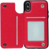 Coque iPhone X / Xs - Wallet Premium Cards - Rouge