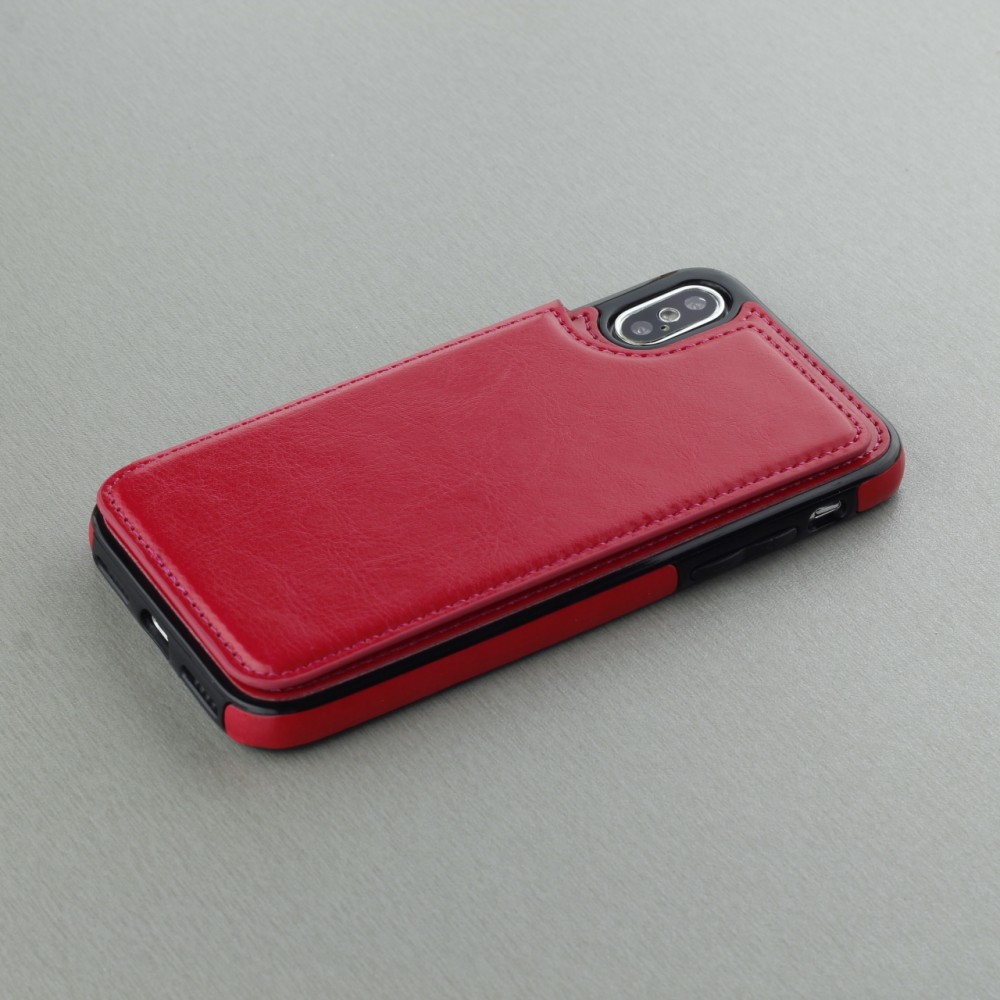 Hülle iPhone X / Xs - Wallet Premium Cards - Rot