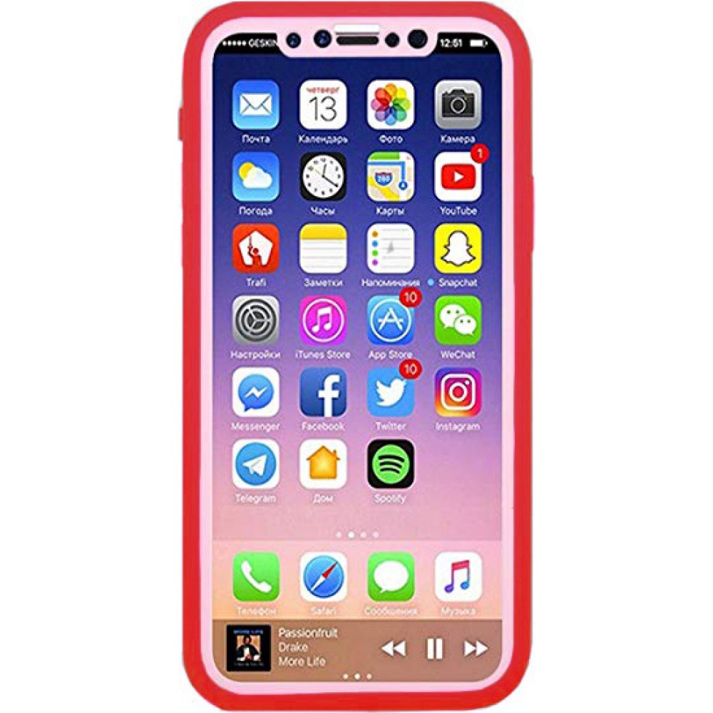 Coque iPhone X / Xs - Water Case - Rouge