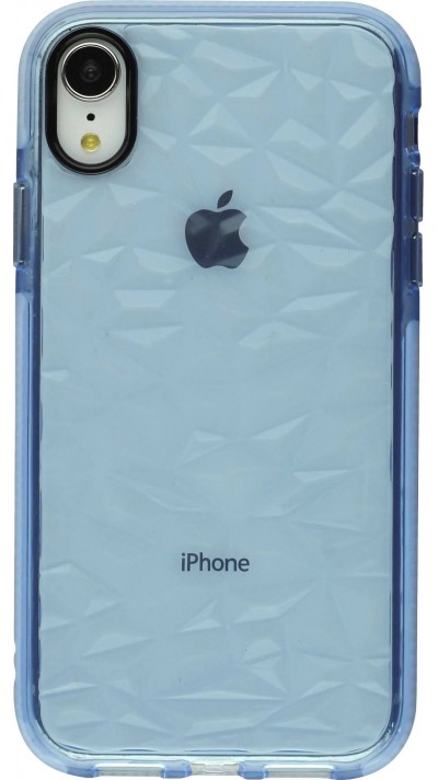 Coque iPhone XR - Clear kaleido - Bleu