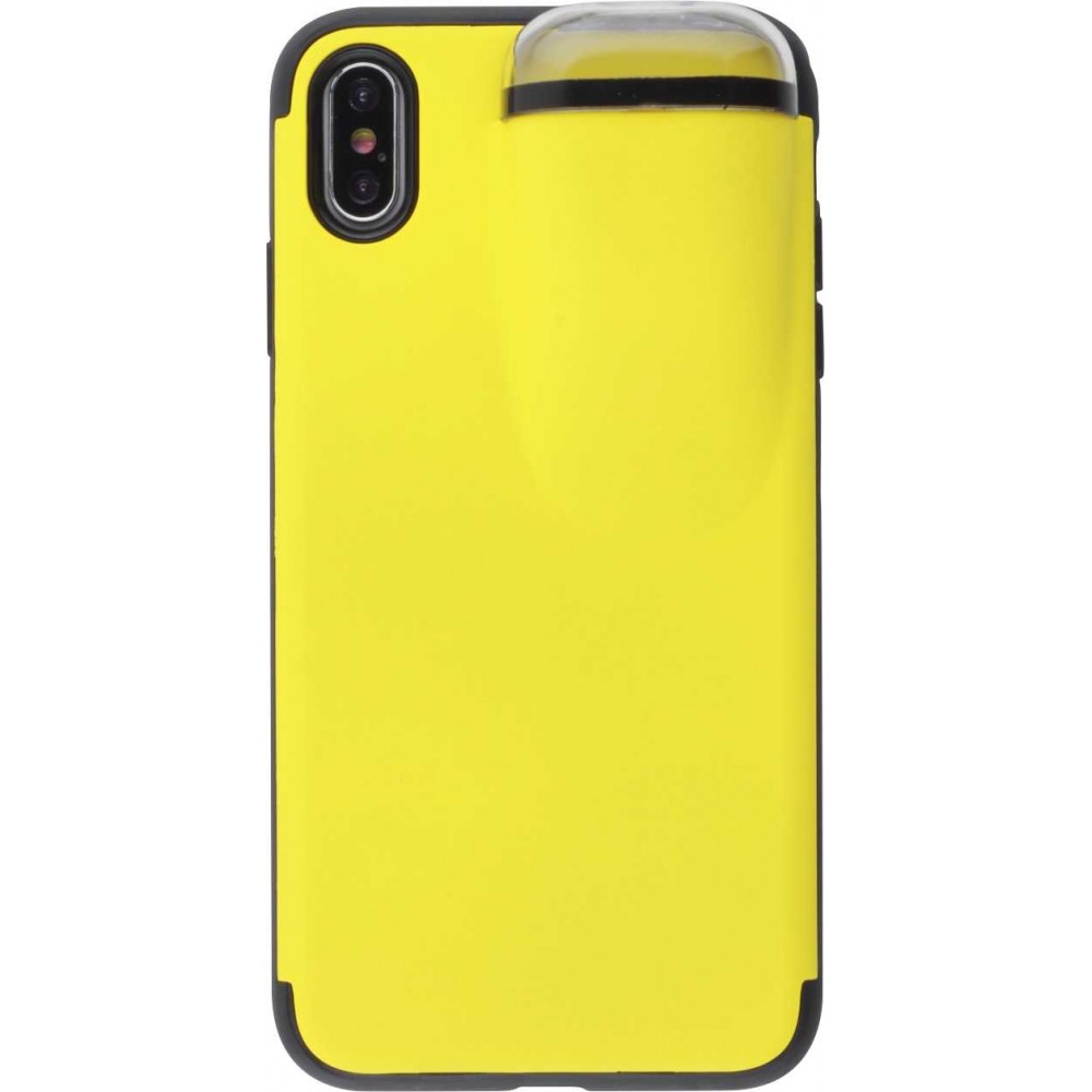 Hülle iPhone Xs Max - 2-In-1 AirPods - Gelb