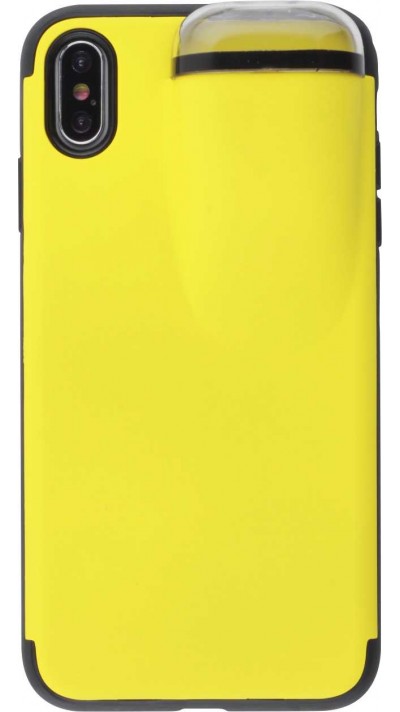 Coque iPhone Xs Max - 2-In-1 AirPods jaune