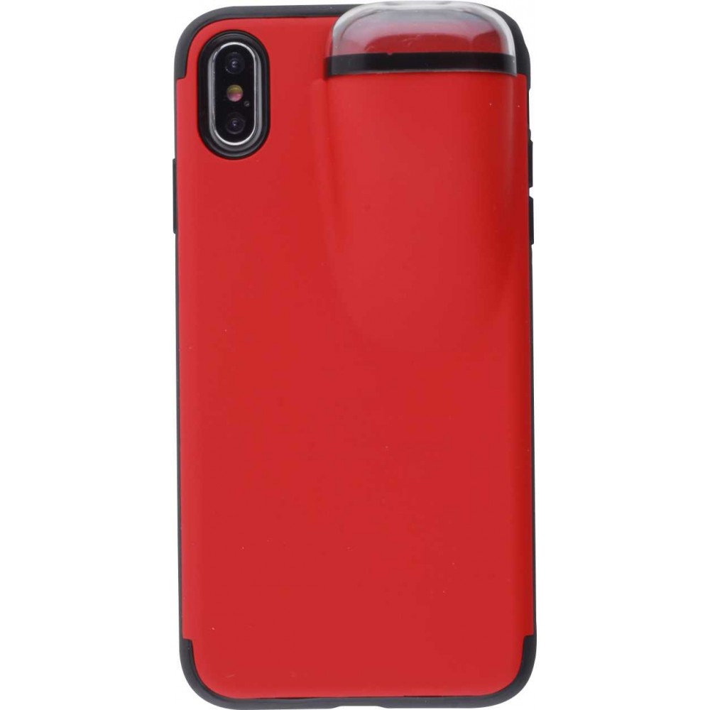 Coque iPhone Xs Max - 2-In-1 AirPods - Rouge