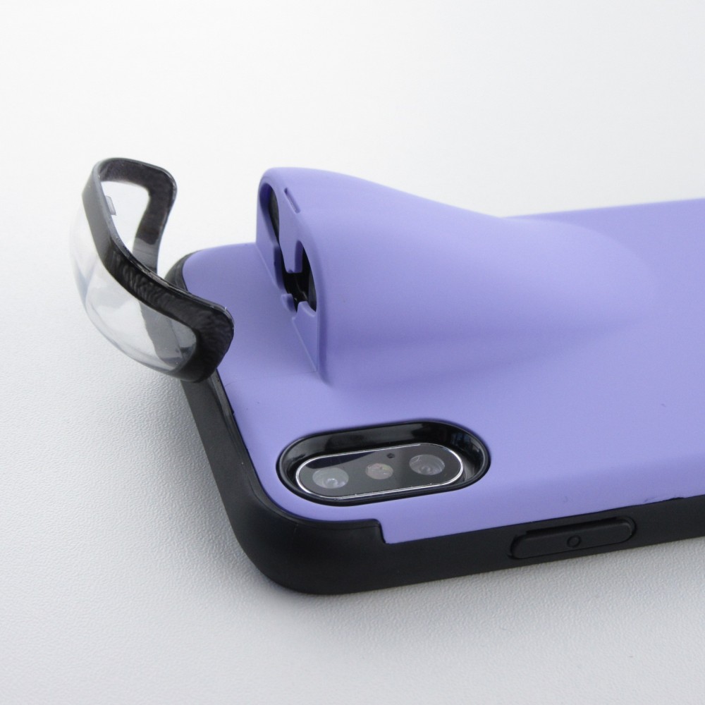 Hülle iPhone Xs Max - 2-In-1 AirPods - Violett