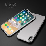 Hülle iPhone Xs Max - 360° Full Body - Silber