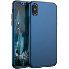 Hülle iPhone XR - 360° Full Body dunkelblau