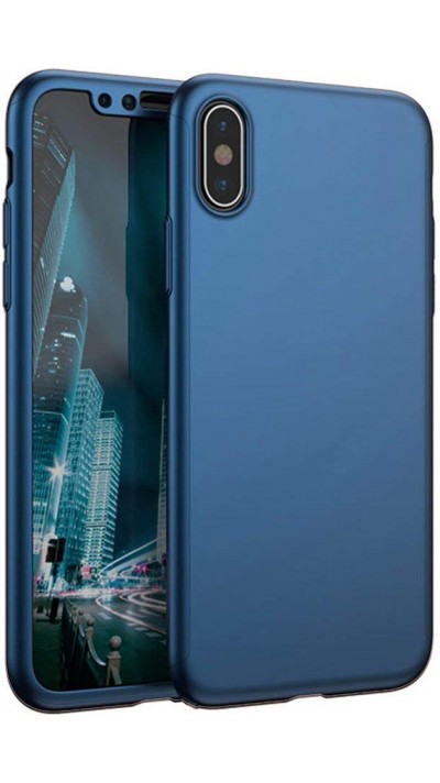 Coque iPhone XR - 360° Full Body - Bleu foncé