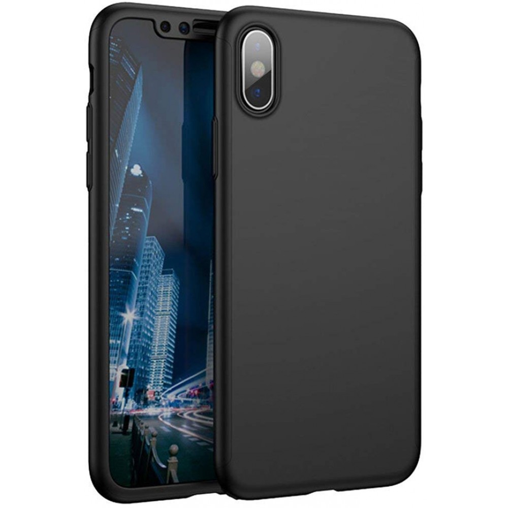 Hülle iPhone XR - 360° Full Body - Schwarz