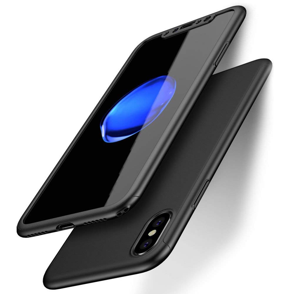 Hülle iPhone XR - 360° Full Body - Schwarz