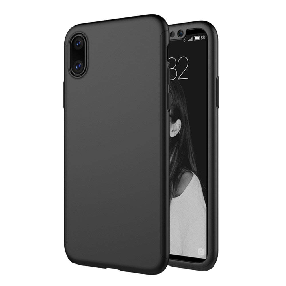 Coque iPhone 12 / 12 Pro - 360° Full Body - Noir