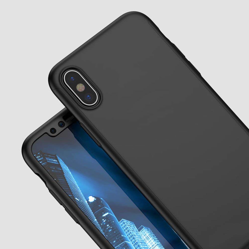 Hülle iPhone XR - 360° Full Body - Schwarz