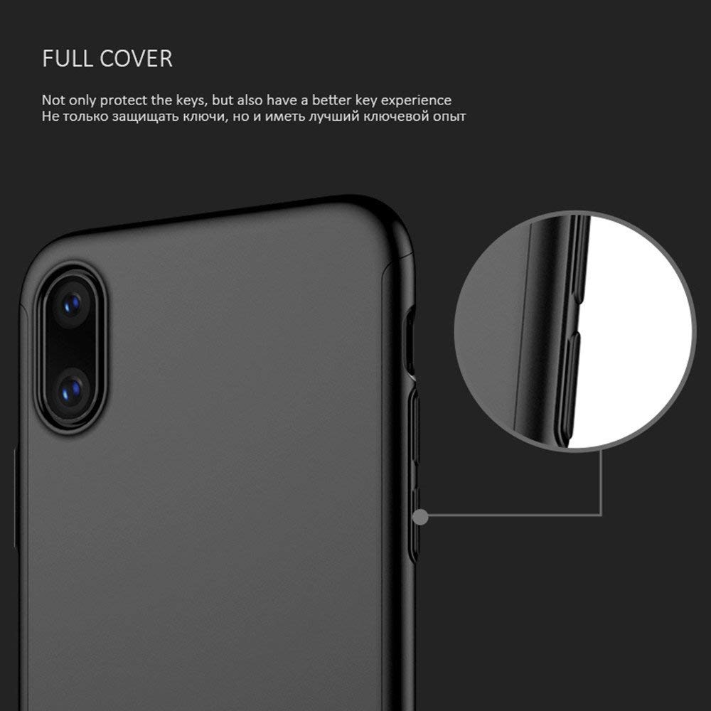 Hülle iPhone XR - 360° Full Body - Schwarz