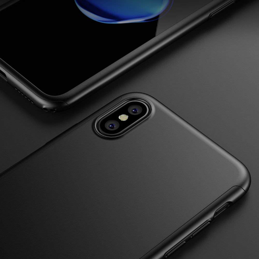 Hülle iPhone XR - 360° Full Body - Schwarz