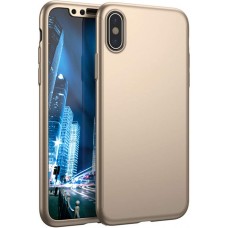 Hülle iPhone XR - 360° Full Body - Gold
