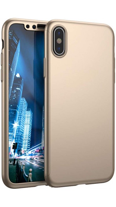 Hülle iPhone XR - 360° Full Body - Gold