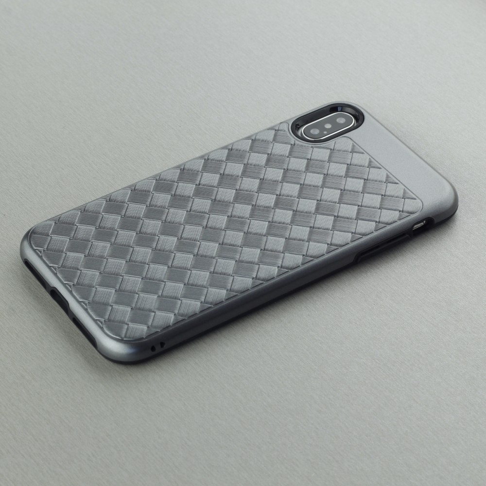 Hülle iPhone Xs Max - Braided - Grau