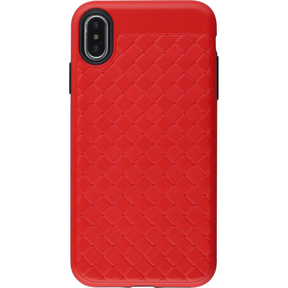 Hülle iPhone Xs Max - Braided - Rot