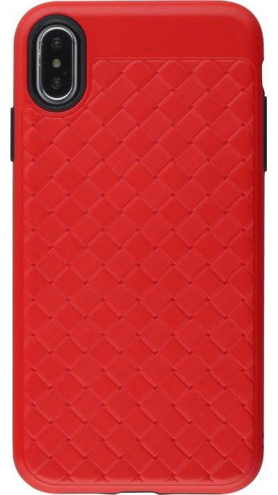 Hülle iPhone Xs Max - Braided - Rot