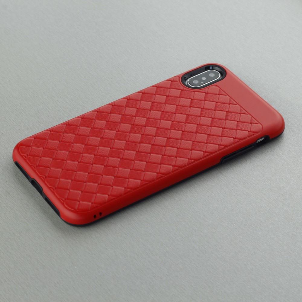 Hülle iPhone Xs Max - Braided - Rot