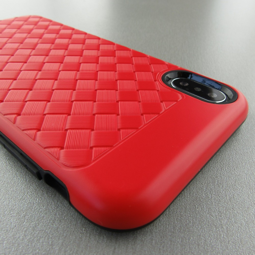 Hülle iPhone Xs Max - Braided - Rot