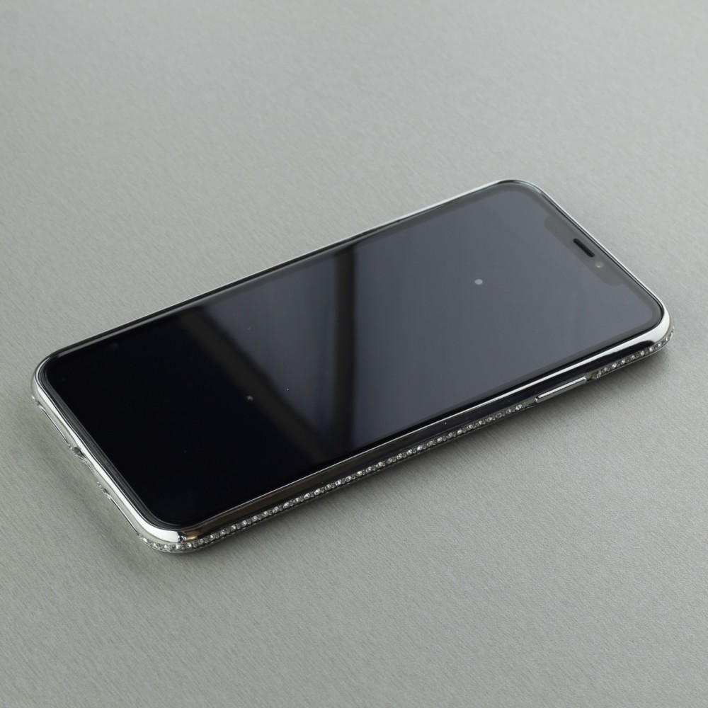 Hülle iPhone Xs Max - Bumper Diamond - Silber