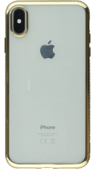 Hülle iPhone Xs Max - Bumper Diamond - Gold