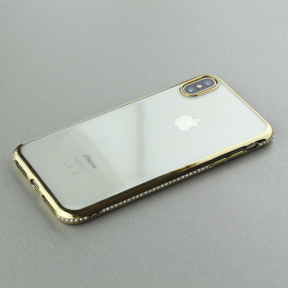 Coque iPhone Xs Max - Bumper Diamond - Or