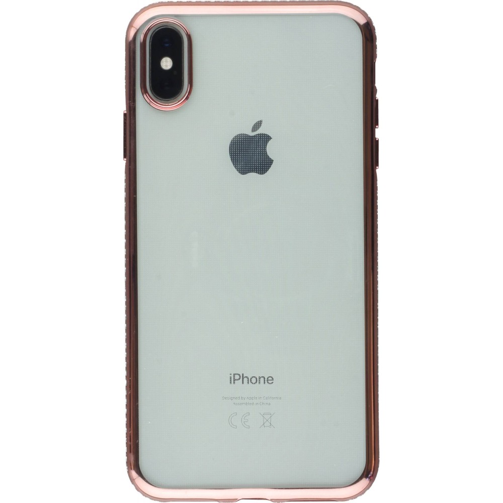 Coque iPhone Xs Max - Bumper Diamond - Rose clair