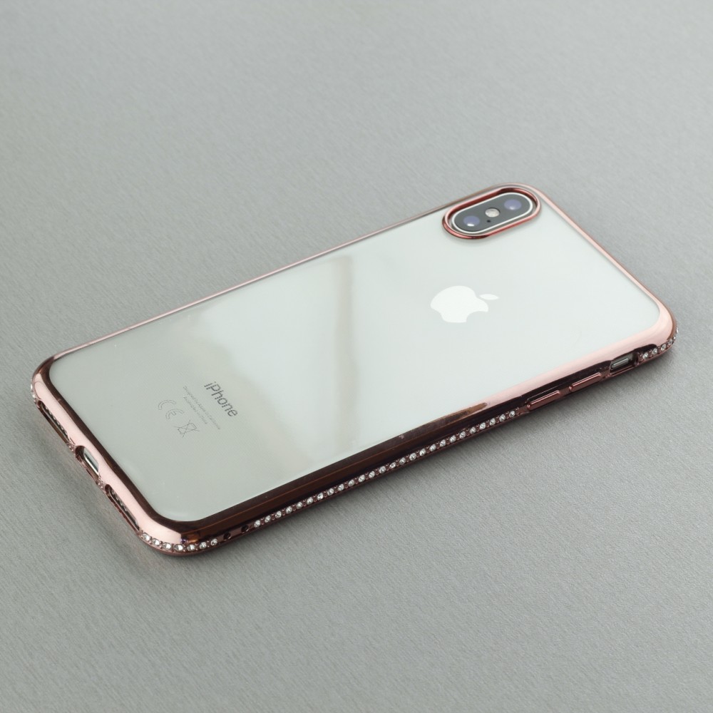 Coque iPhone Xs Max - Bumper Diamond - Rose clair