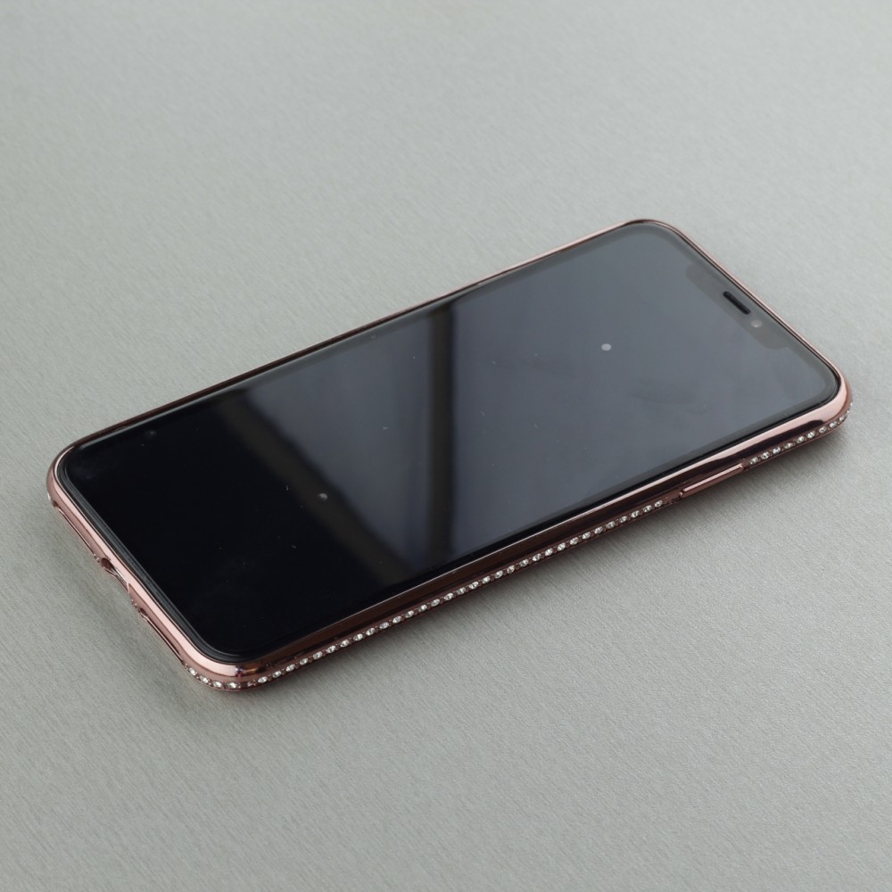 Coque iPhone Xs Max - Bumper Diamond - Rose clair