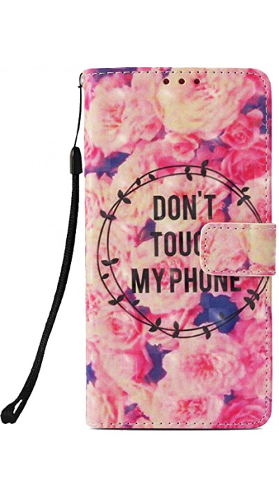 Coque iPhone Xs Max - Flip 3D don't touche my phone flower