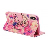 Coque iPhone Xs Max - Flip 3D don't touche my phone flower