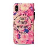 Coque iPhone Xs Max - Flip 3D don't touche my phone flower