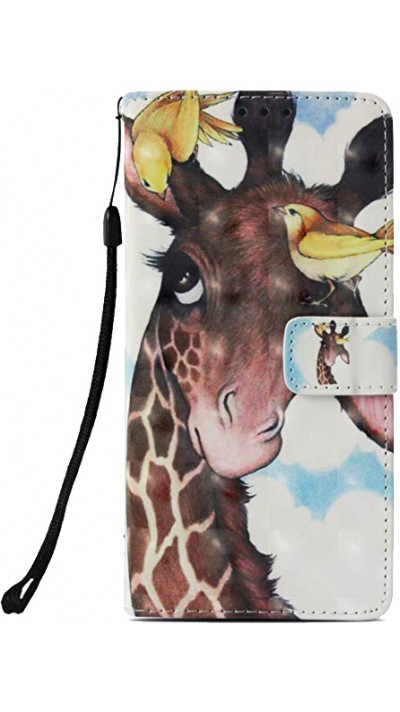 Hülle iPhone Xs Max - Flip 3D giraffe