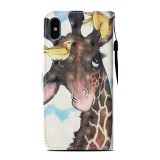 Coque iPhone Xs Max - Flip 3D giraffe
