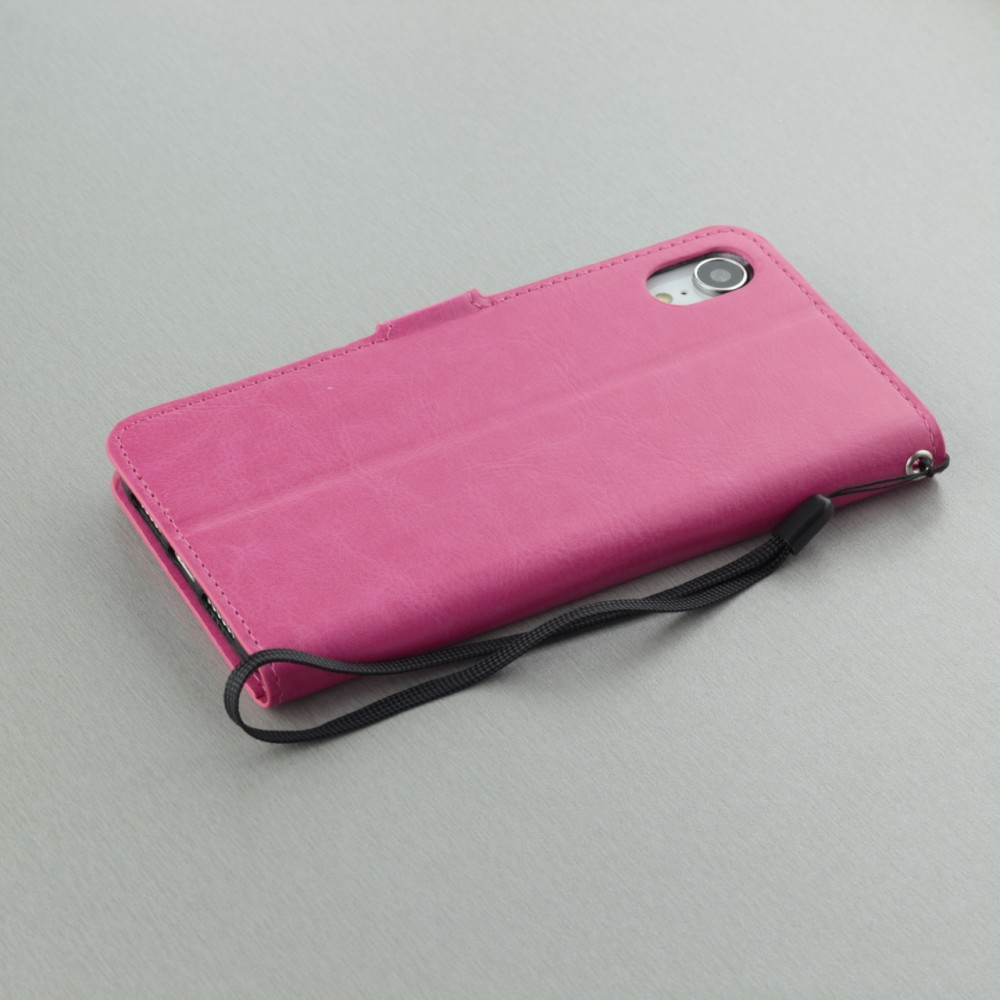 Hülle iPhone XR - Premium Flip - Dunkelrosa
