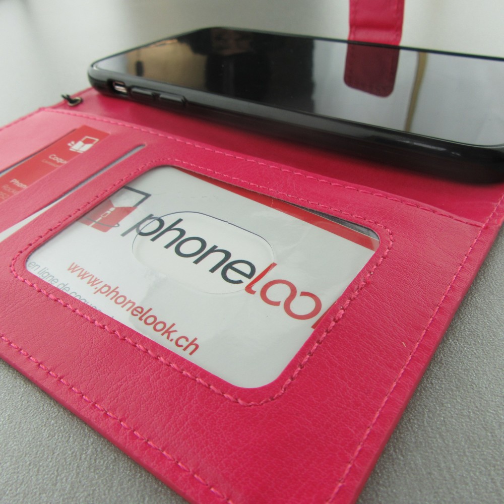 Hülle iPhone XR - Premium Flip - Dunkelrosa
