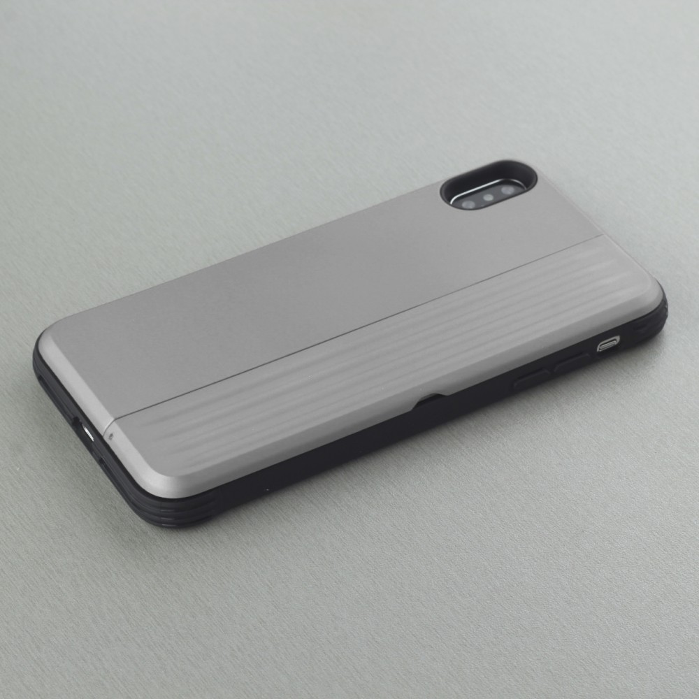 Hülle iPhone Xs Max - Secret card - Silber