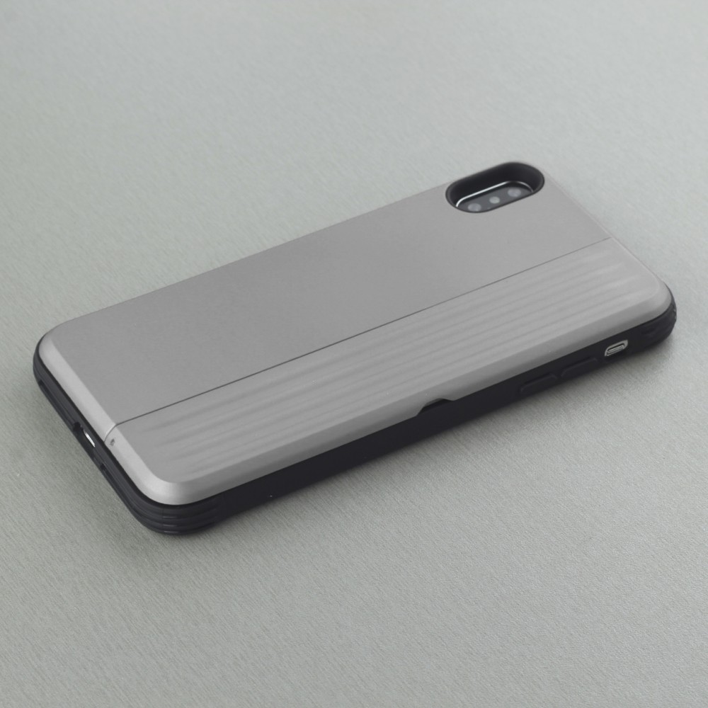 Coque iPhone Xs Max - Secret card - Argent