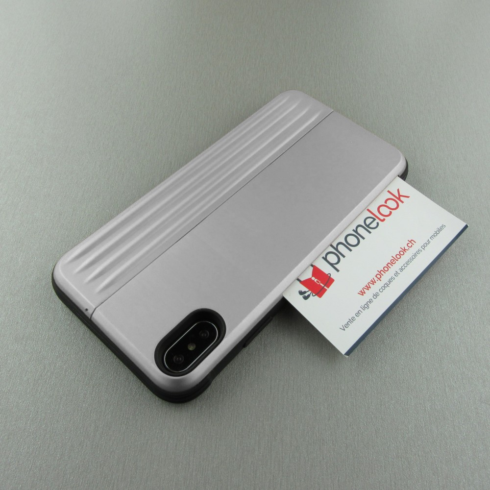 Coque iPhone Xs Max - Secret card - Argent
