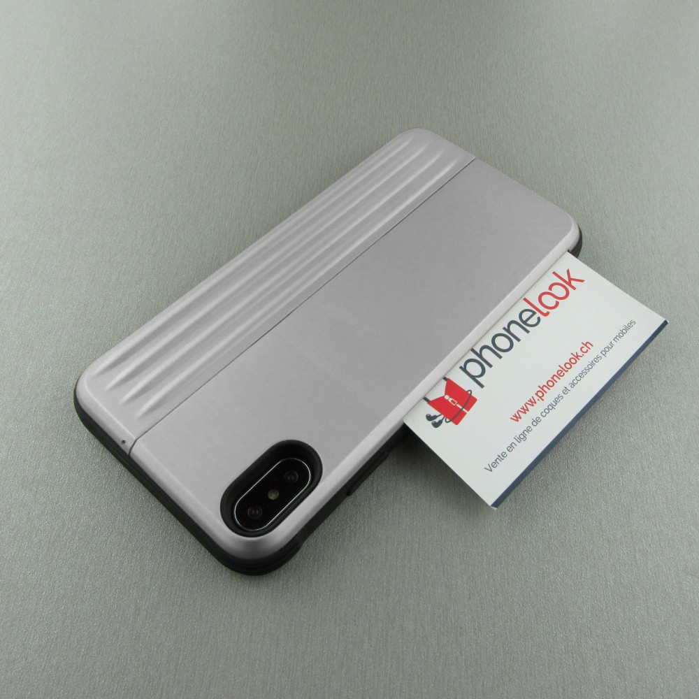 Hülle iPhone Xs Max - Secret card - Silber