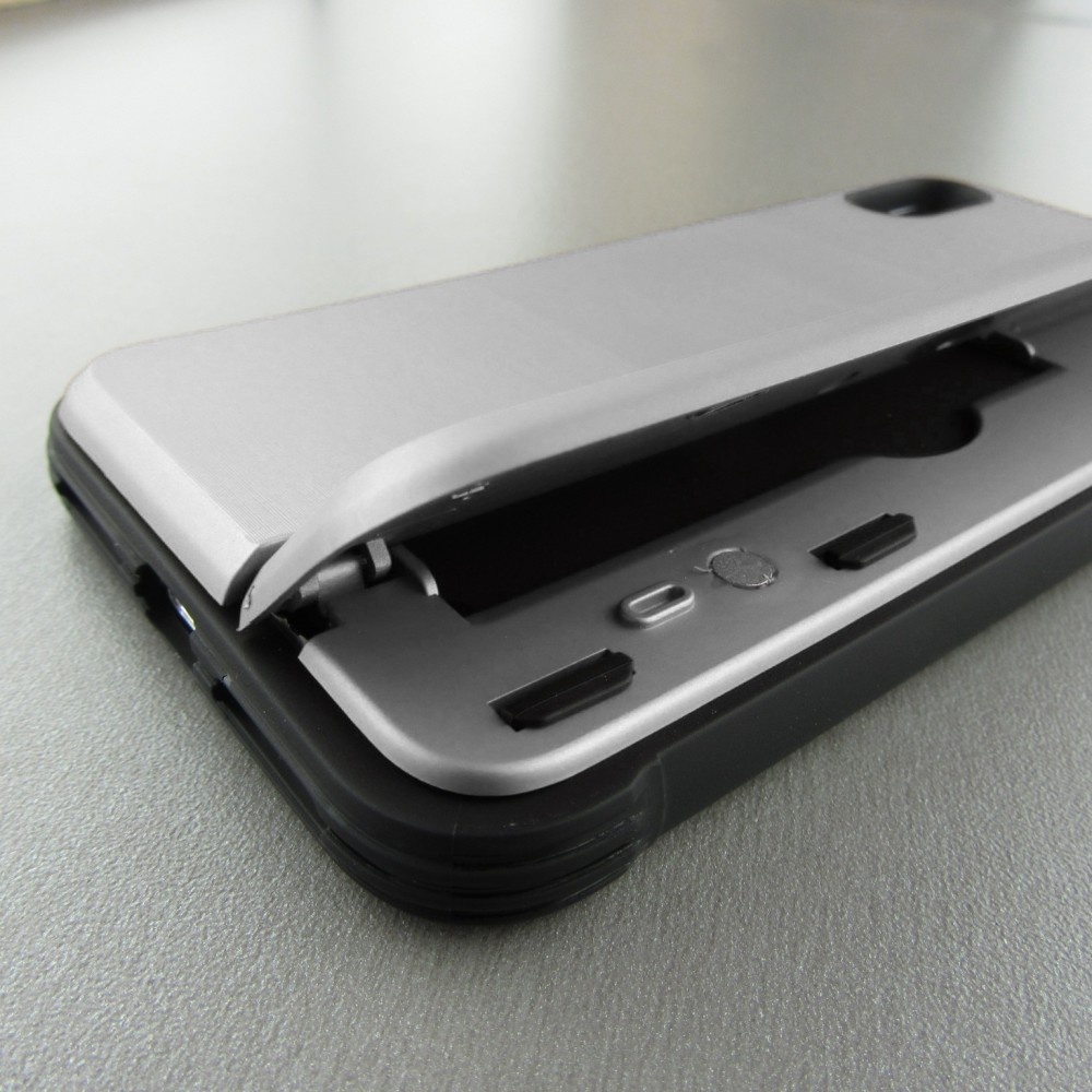 Hülle iPhone Xs Max - Secret card - Silber
