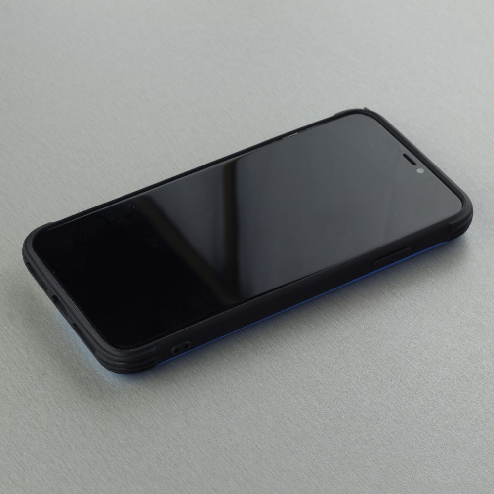 Coque iPhone Xs Max - Secret card argent - Bleu