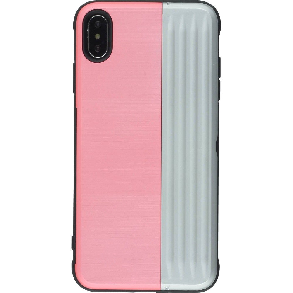 Hülle iPhone Xs Max - Secret card silber - Rosa