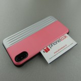 Hülle iPhone Xs Max - Secret card silber - Rosa