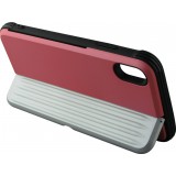 Hülle iPhone Xs Max - Secret card silber - Rosa
