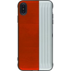 Coque iPhone Xs Max - Secret card argent - Rouge