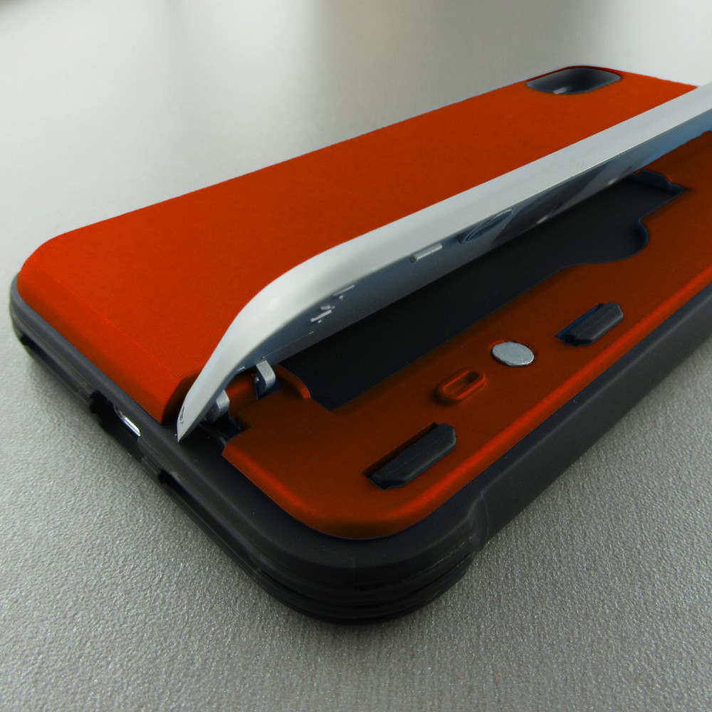 Coque iPhone Xs Max - Secret card argent - Rouge