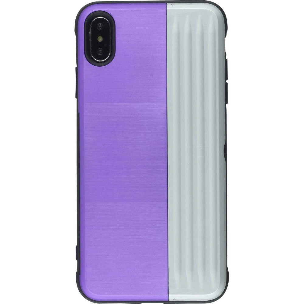 Hülle iPhone Xs Max - Secret card silber - Violett