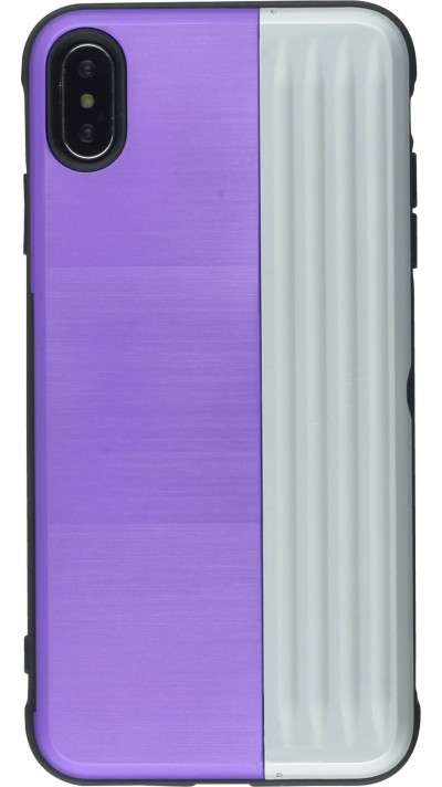Hülle iPhone Xs Max - Secret card silber - Violett